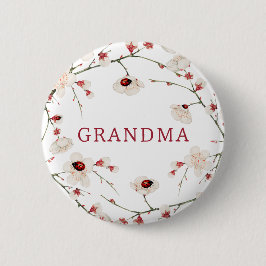 Woodland Elegant Vlinder Baby shower Ronde Button 5,7 Cm