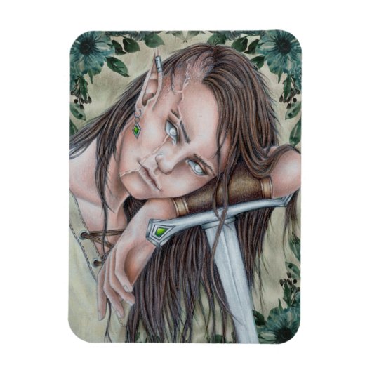 Woodland Elf, Elven Warrior Magneet (Verticaal)