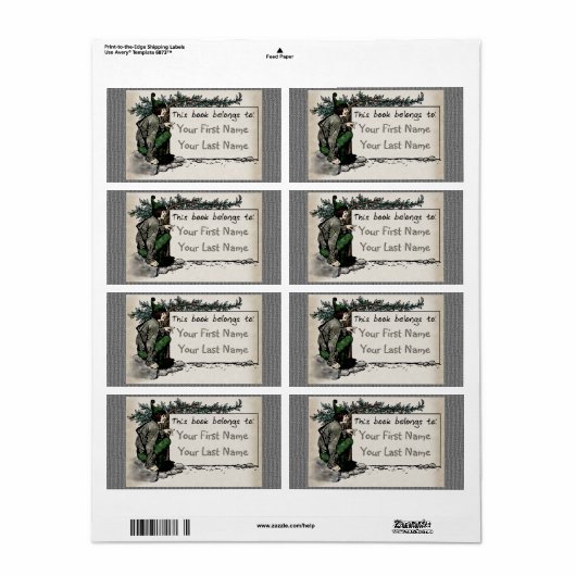 Woodland Elf (gepersonaliseerde boekenplaat) Etiket (Full Sheet)