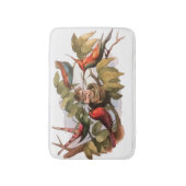 Woodland Elf in Nest: Antiek Bird Sprite Fairy Badmat (Voorkant Verticaal)