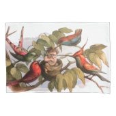 Woodland Elf in Nest: Antiek Bird Sprite Fairy Kussensloop (Voorkant)