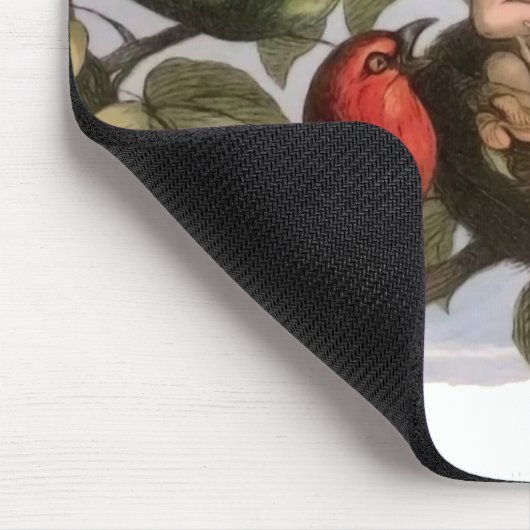 Woodland Elf in Nest: Antiek Bird Sprite Fairy Muismat (Hoek)