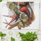 Woodland Elf in Nest: Antiek Bird Sprite Fairy Theedoek (Gevouwen)