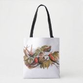 Woodland Elf in Nest: Antiek Bird Sprite Fairy Tote Bag (Voorkant)
