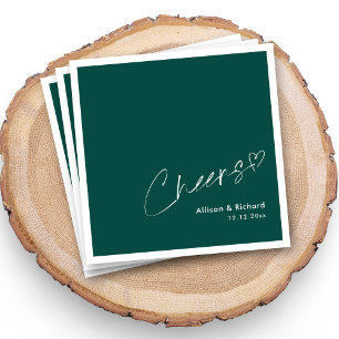 Woodland Emerald Signature Proost Trouwdag Servet