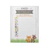 Woodland Emoji Pictionary Baby shower Game Pack Notitieblok (Linkerzijde)