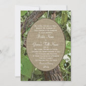 Woodland en Burlap Country Wedding Kaart (Voorkant)