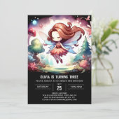 Woodland Enchanted Fairy Verjaardag Kaart (Staand voorkant)