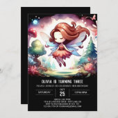 Woodland Enchanted Fairy Verjaardag Kaart (Voorkant / Achterkant)