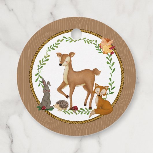 Woodland Enchanted Forest Bedankjes Labels (Achterkant)