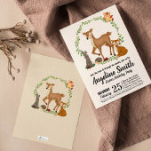Woodland Enchanted Forest Birthday Invitation Kaart