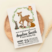 Woodland Enchanted Forest Birthday Invitation Kaart