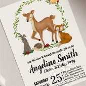 Woodland Enchanted Forest Birthday Invitation Kaart