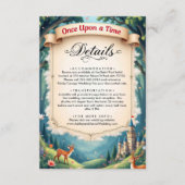 Woodland Enchanted Forest Castle Sprookjeshuwelijk Informatiekaartje (Voorkant)