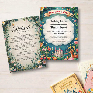 Woodland Enchanted Forest Castle Sprookjeshuwelijk Kaart