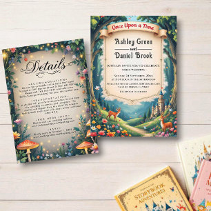 Woodland Enchanted Forest Castle Sprookjeshuwelijk Kaart