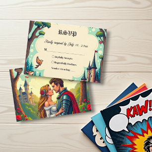 Woodland Enchanted Forest Castle Sprookjeshuwelijk RSVP Kaartje