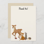 Woodland Enchanted Forest Dank je opmerkingen Bedankkaart (Voorkant / Achterkant)