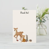 Woodland Enchanted Forest Dank je opmerkingen Bedankkaart (Staand voorkant)