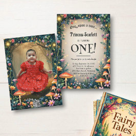 Woodland Enchanted Forest Fairytale 1st Birthday Kaart