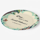 Woodland Enchanted Forest Sprookje 1e verjaardag Papieren Bordje (Gekanteld)