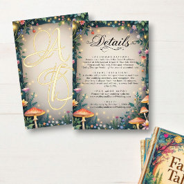 Woodland Enchanted Forest Sprookjeshuwelijk Informatiekaartje