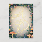 Woodland Enchanted Forest Sprookjeshuwelijk Informatiekaartje (Achterkant)