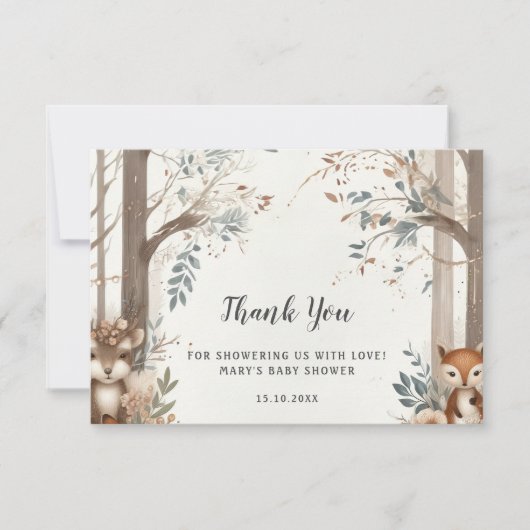 Woodland Enchantment Bedankkaart (Voorkant)
