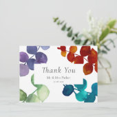 Woodland Eucalyptus Floral Dank u Bedankkaart (Staand voorkant)