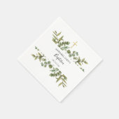 Woodland Eucalyptus Greenery Baptism Christening Servet (Hoek)