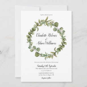 Woodland Eucalyptus Greenery Wedding Kaart