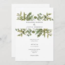 Woodland Eucalyptus Greenery Wedding Kaart