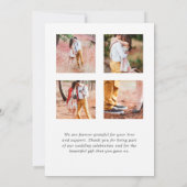 Woodland Eucalyptus Greenery Wedding Photo Collage Bedankkaart (Achterkant)