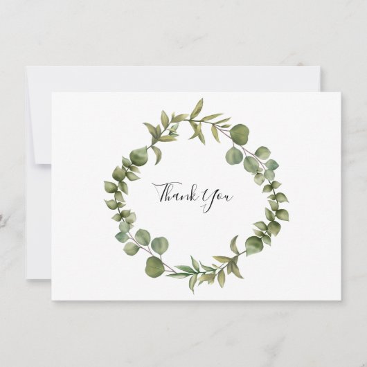 Woodland Eucalyptus Groene Dankjewel Bedankkaart (Voorkant)