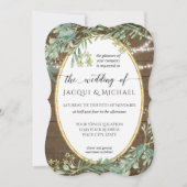 Woodland Eucalyptus Leaf Rustieke Lichten Waterver Kaart (Voorkant)