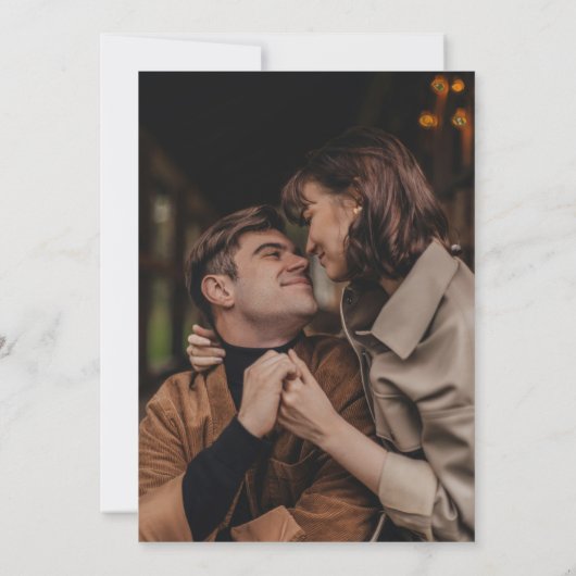 Woodland Evergreen Forest Bewaar de datum Kaart (Achterkant)