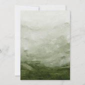 Woodland Evergreen Mountains bruiloft uitnodiging (Achterkant)