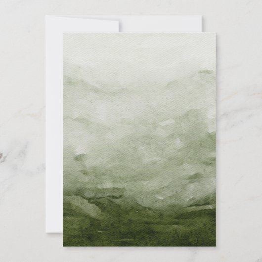 Woodland Evergreen Mountains bruiloft uitnodiging (Achterkant)