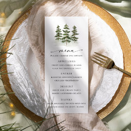 Woodland Evergreen Wedding Menu