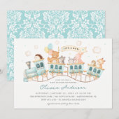 Woodland Express Baby shower Kaart (Voorkant / Achterkant)