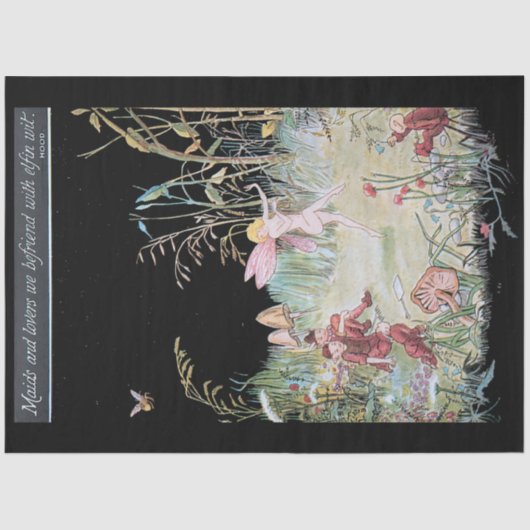  Woodland Fairies en Elves Tissuepapier (Voorkant)