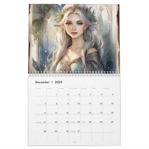 Woodland Fairy Art Nouveau Fantasy Fae Kalender