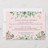 Woodland Fairy Baby shower Invitation Kaart (Achterkant)