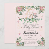 Woodland Fairy Baby shower Kaart (Voorkant / Achterkant)