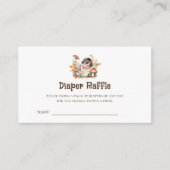 Woodland Fairy Baby shower Luier Raffle Tickets Informatiekaartje (Voorkant)