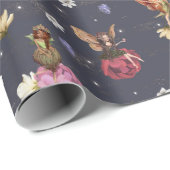 Woodland Fairy Birthday Baby shower Cadeaupapier (Rol Hoek)