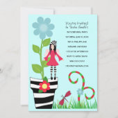 Woodland Fairy Birthday Party Invitations Kaart (Voorkant)
