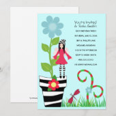 Woodland Fairy Birthday Party Invitations Kaart (Voorkant / Achterkant)