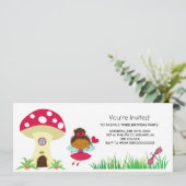 Woodland Fairy Birthday Party Invitations Kaart (Staand voorkant)