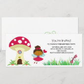 Woodland Fairy Birthday Party Invitations Kaart (Voorkant / Achterkant)